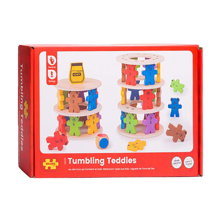 Bigjigs Game de apilamiento de madera Teddy Bears.