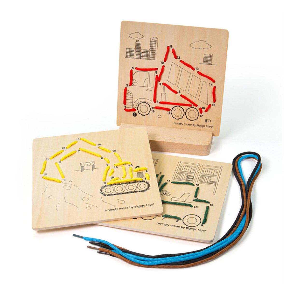 Bigjigs Wooden Road Puzzle bei Number Construction, 8dlg.