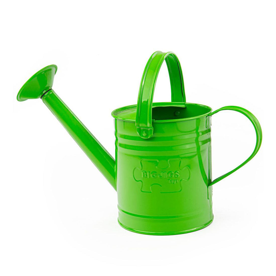 Bigjigs green metal watering can