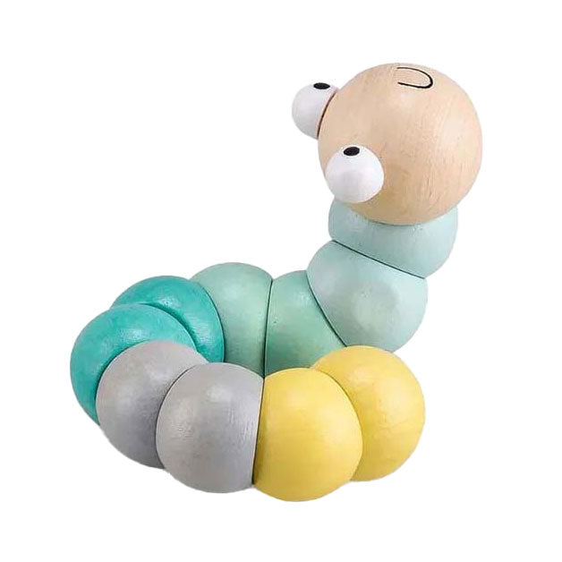 Bigjigs houten wormpje - pastel