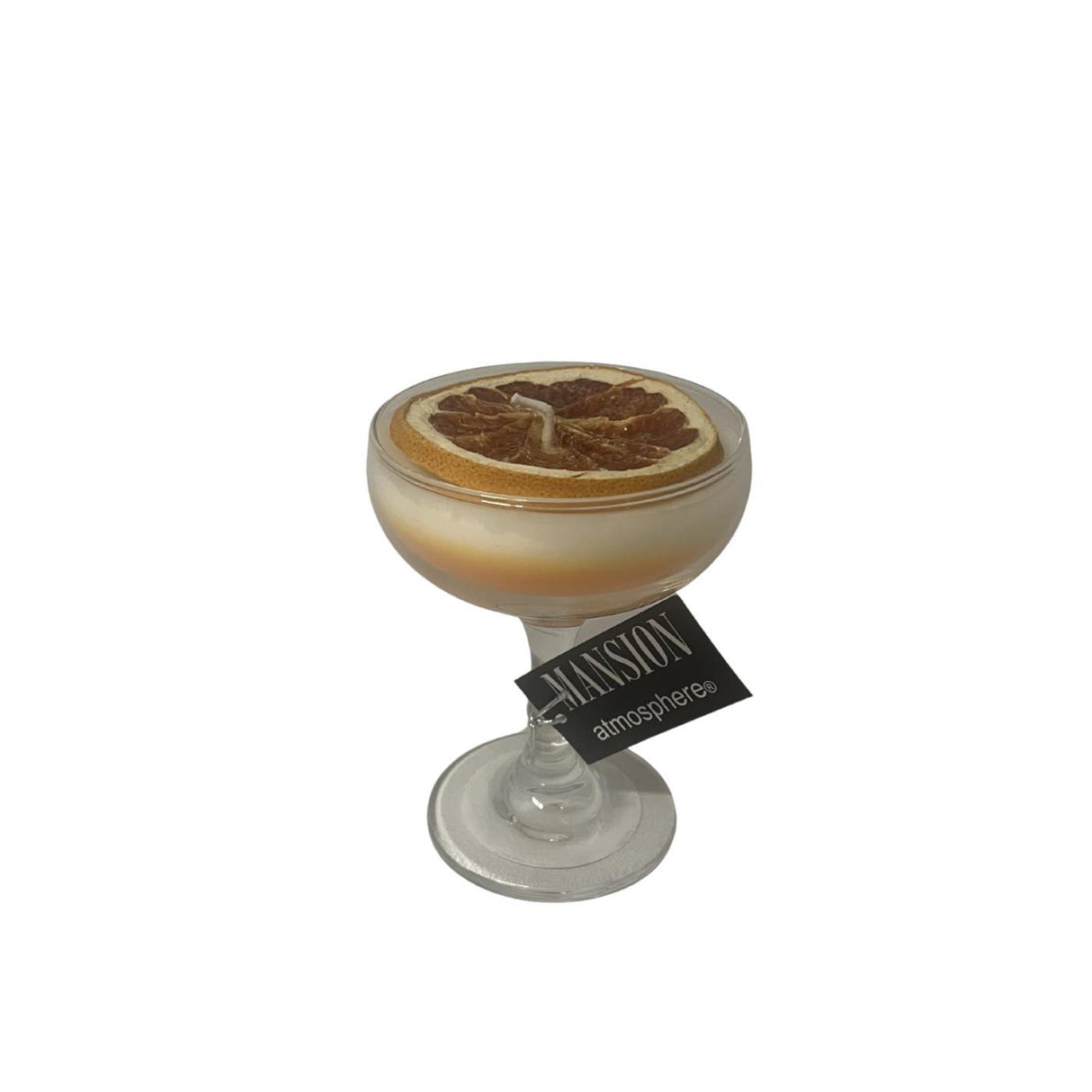 Mansion atmosphere geurkaars in sorbetglas groen bruin ã˜9,5xh14cm