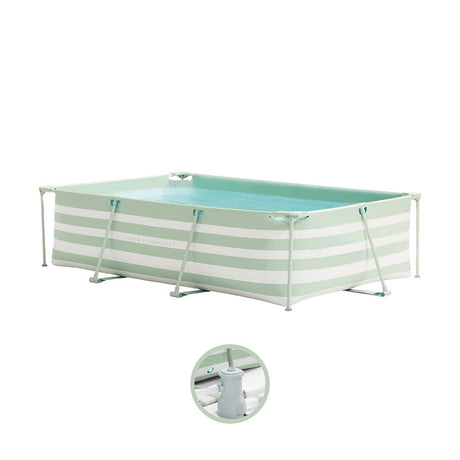 Essence | groen wit opzet zwembad 260x160x65 cm incl. accessoires