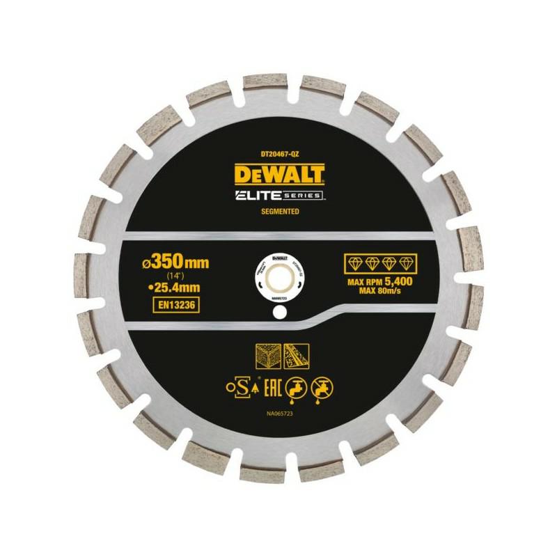 Dewalt diamond segment schild 350mm asfalt beton elite