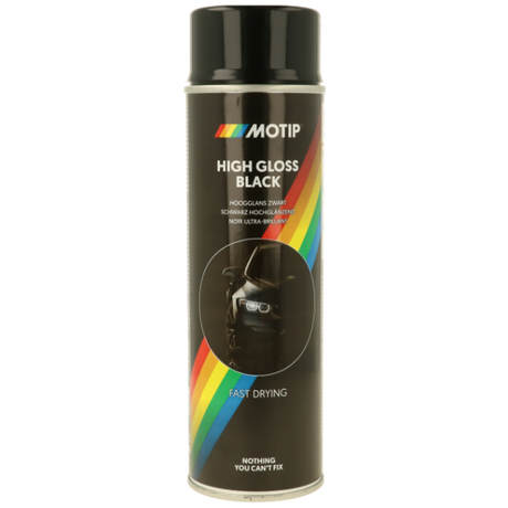 Zwart zijdeglans, bus 500 ml. Motip