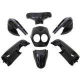 Edge plaatset 9-delig voor yamaha neo's - bouwjaar 2008 - 2011 - 2 en 4 takt model - metallic zwart