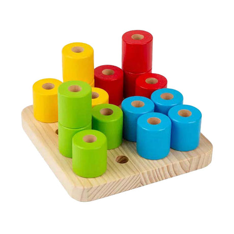 Bigjigs houten wankel-pinnenbord, 17dlg.