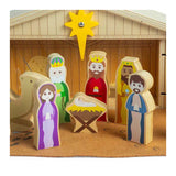 Bigjigs houten kerststal set, 13dlg.