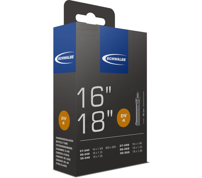 Schwalbe Vnitřní trubice DV4 16 18 palců 28 37-340 355 32 mm