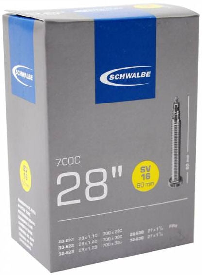 Schwalbe Inner Tube SV16 28 28 28 32-622 630 60mm ventil