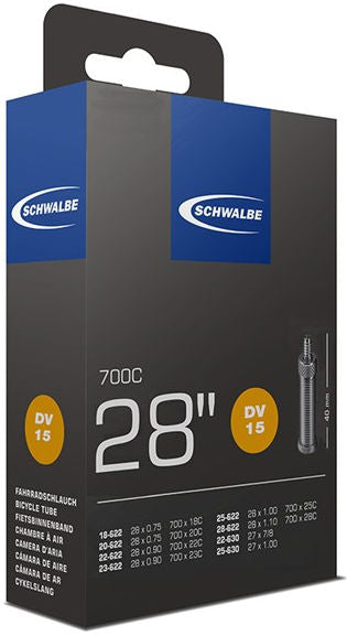 SCHWALBE INTER TUBE DV15 28 pollici Race 18 25-622 DV 40 mm