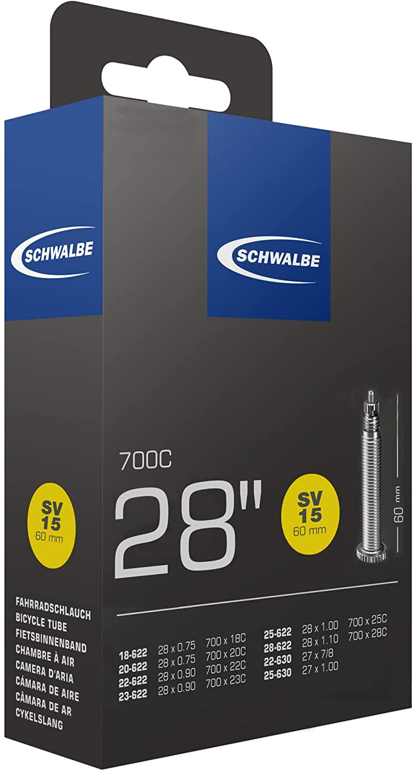 Schwalbe indre rør 27 28 x 0,75 1,10 (18 28-622 630) FV 60 mm