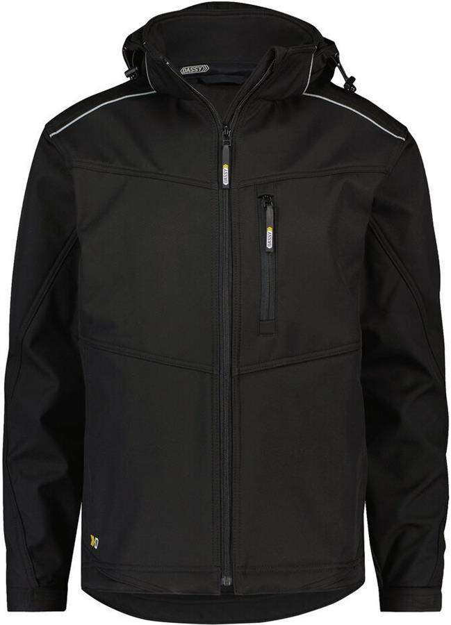 Dassy softshell tavira polyester zwart xl