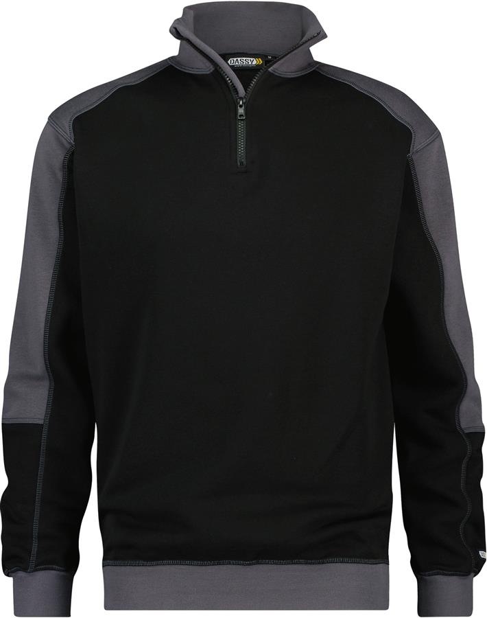 Dassy sweater basiel zwart grijs xl