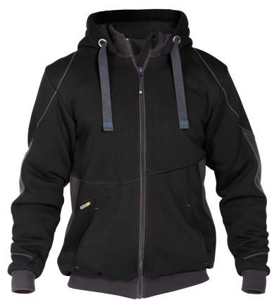 Dassy sweatshirt jas pulse zwart antraciet xl