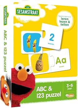 Asmodee sesamstraat abc en 123 puzzelspel