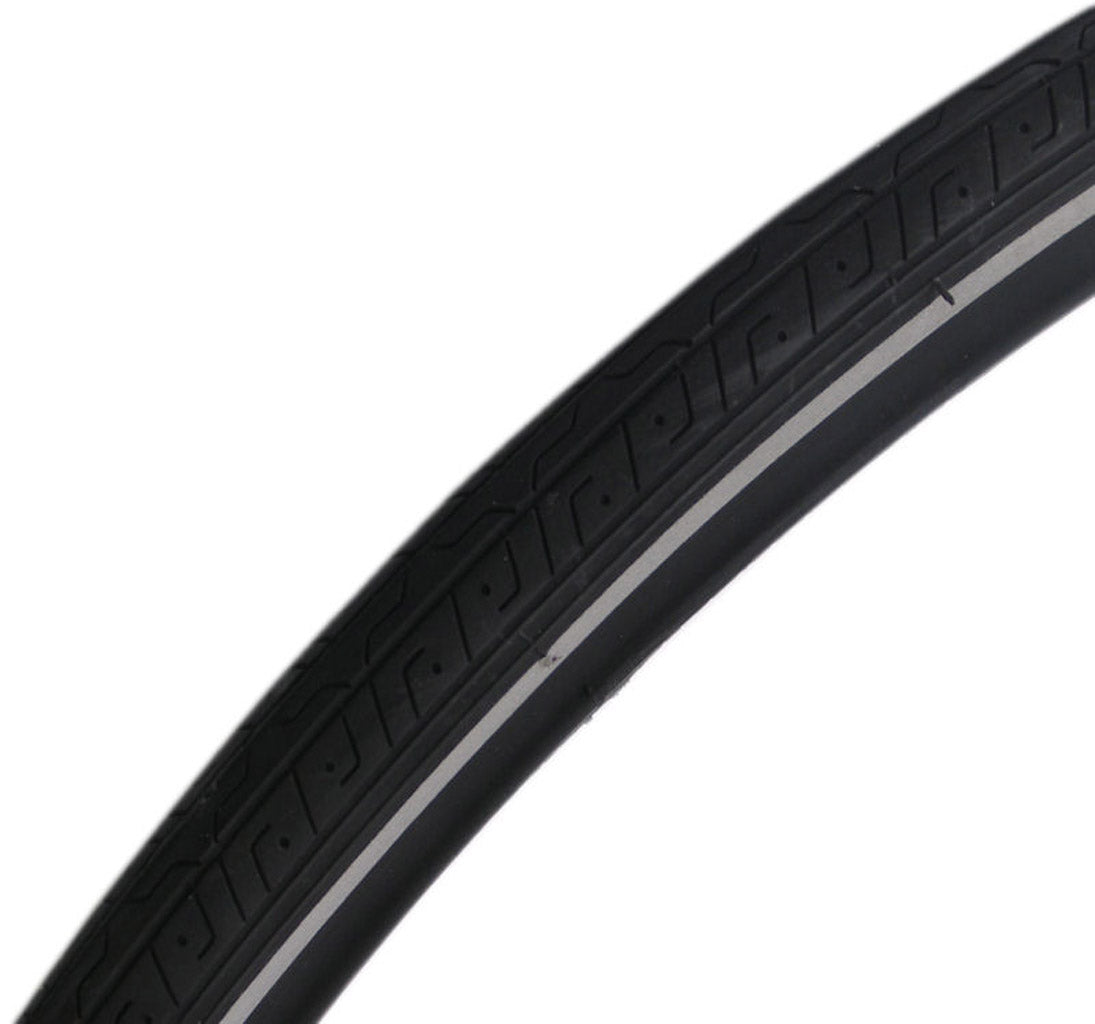 Deli Tire Tire Tire 27 x 1¼ 32-630 Svart med reflektion