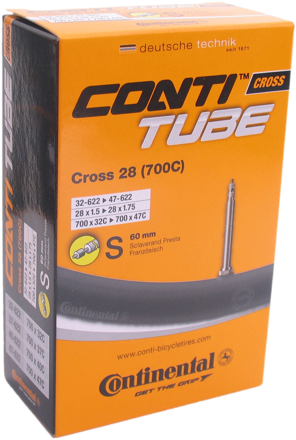 Croix de tube intérieur continental 28 32 47-622 fv sv 60mm