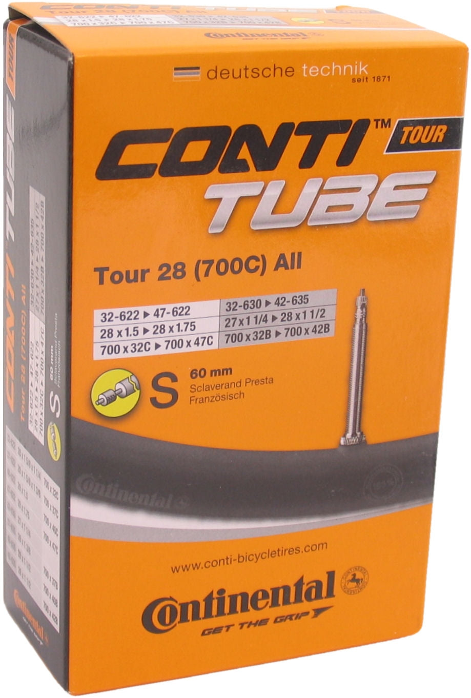 Continental Inner Tube 28 Tour alle 32 47-622 SV60MM Valiel