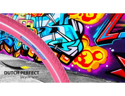 DutchPerfect tire of Dutch Perfect 28 x 2.00 50-622 Anti-leak pink with reflection