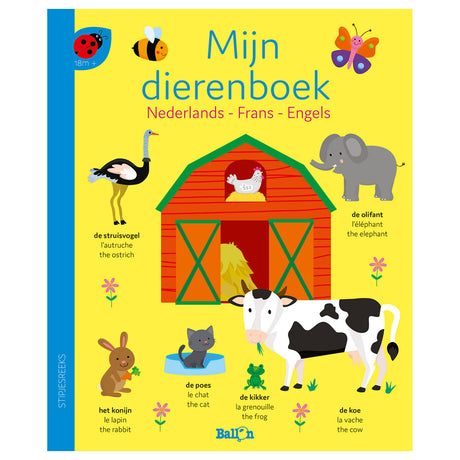 Standaard uitgeverij stipjesreeks mijn dierenboek - nederlands, frans en engels
