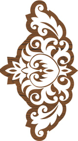 Fabric creations • block printing border 7,6x4,5cm baroque