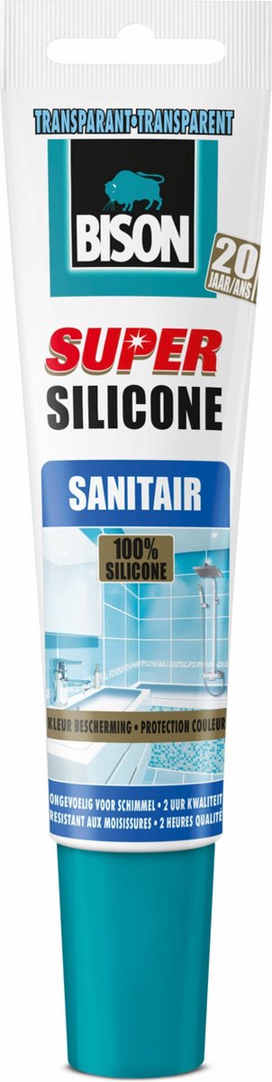Bison siliconenkit sanitiar transparant