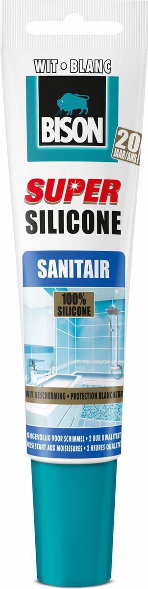 Bison siliconenkit sanitair wit tube