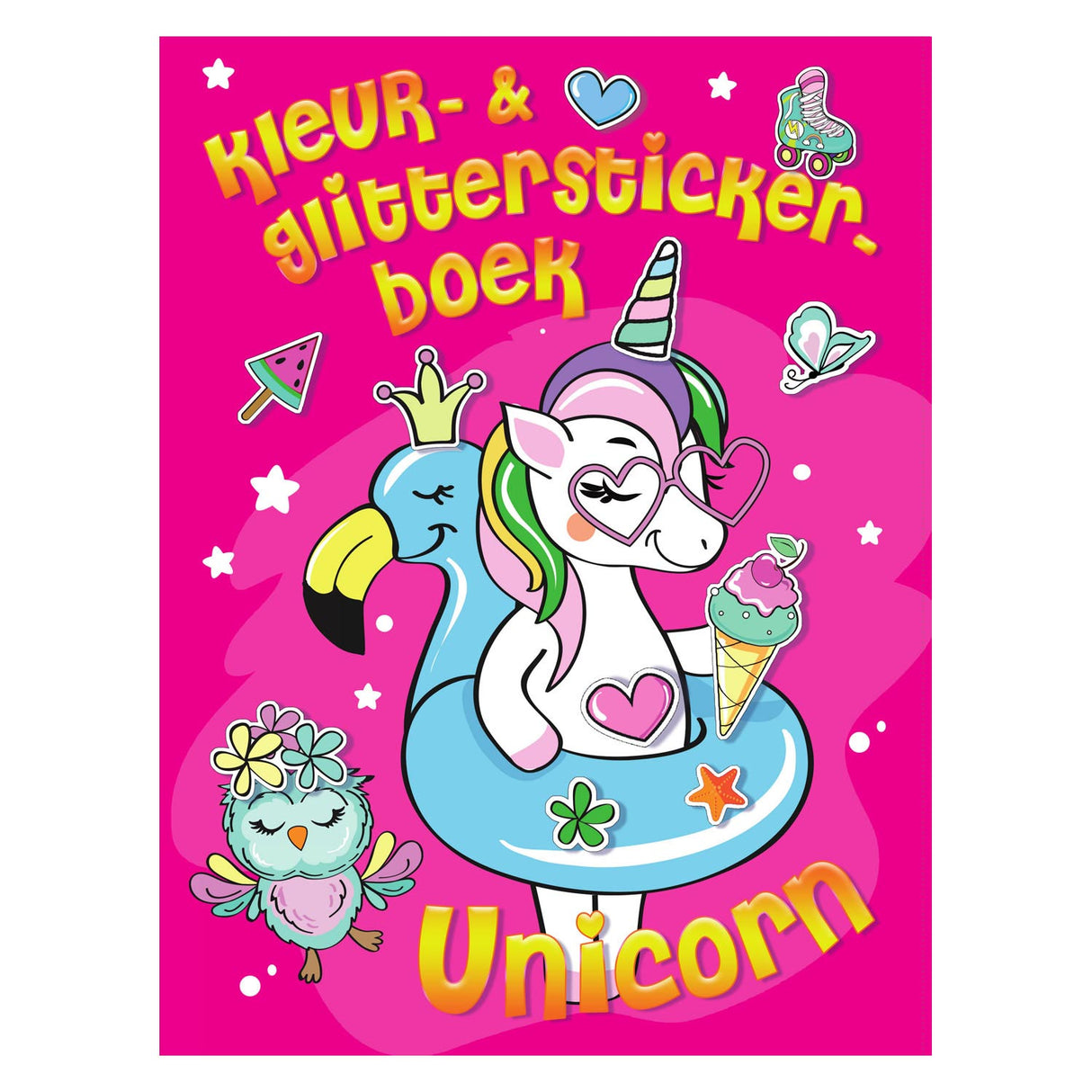 Orální karty Color Glitter Sticker Book Unicorn