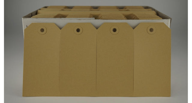 Kadolabels bruin 55x110mm doos á 1000st