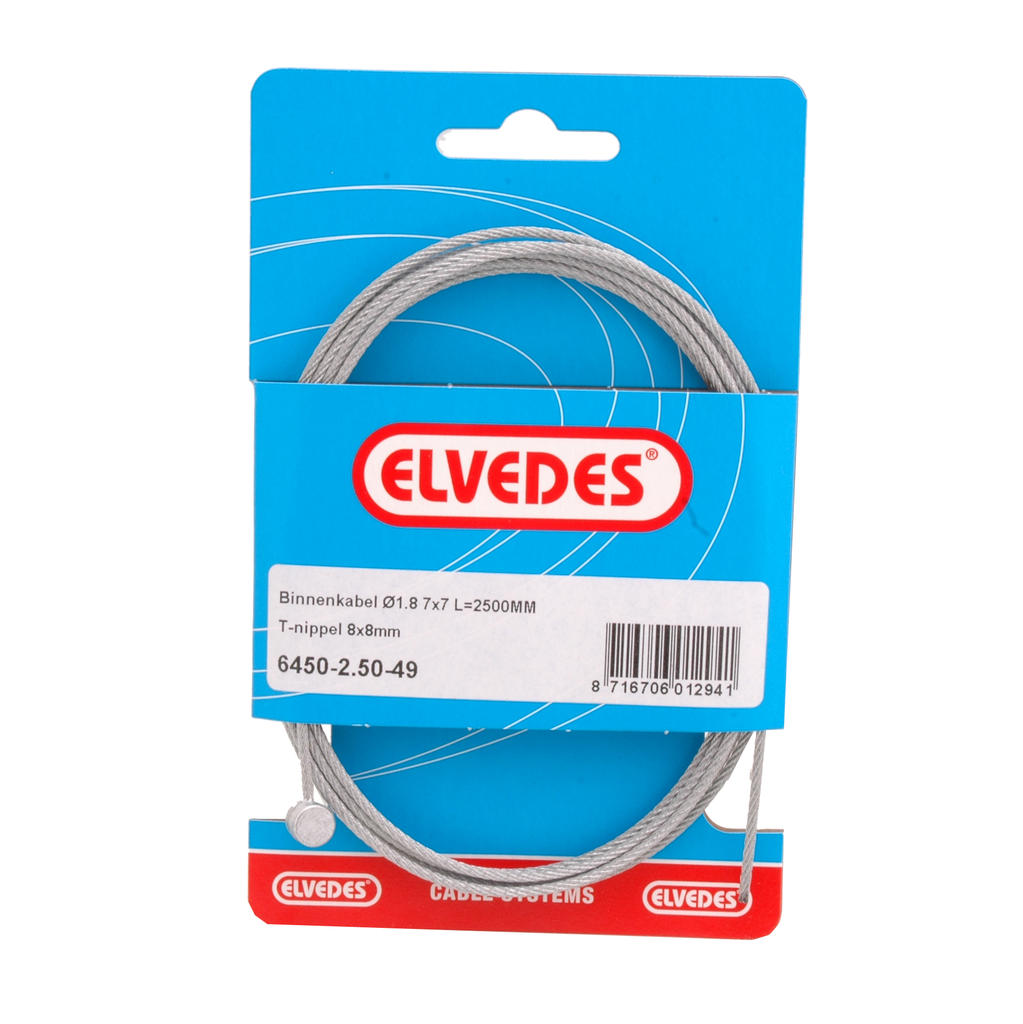 Cable de freno Elvedes dentro de Ton 8x8 Acero inoxidable 49 hilos (6450-49)