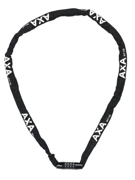 Axa slotketting rigid 120cm codeslot zwart (kaart)