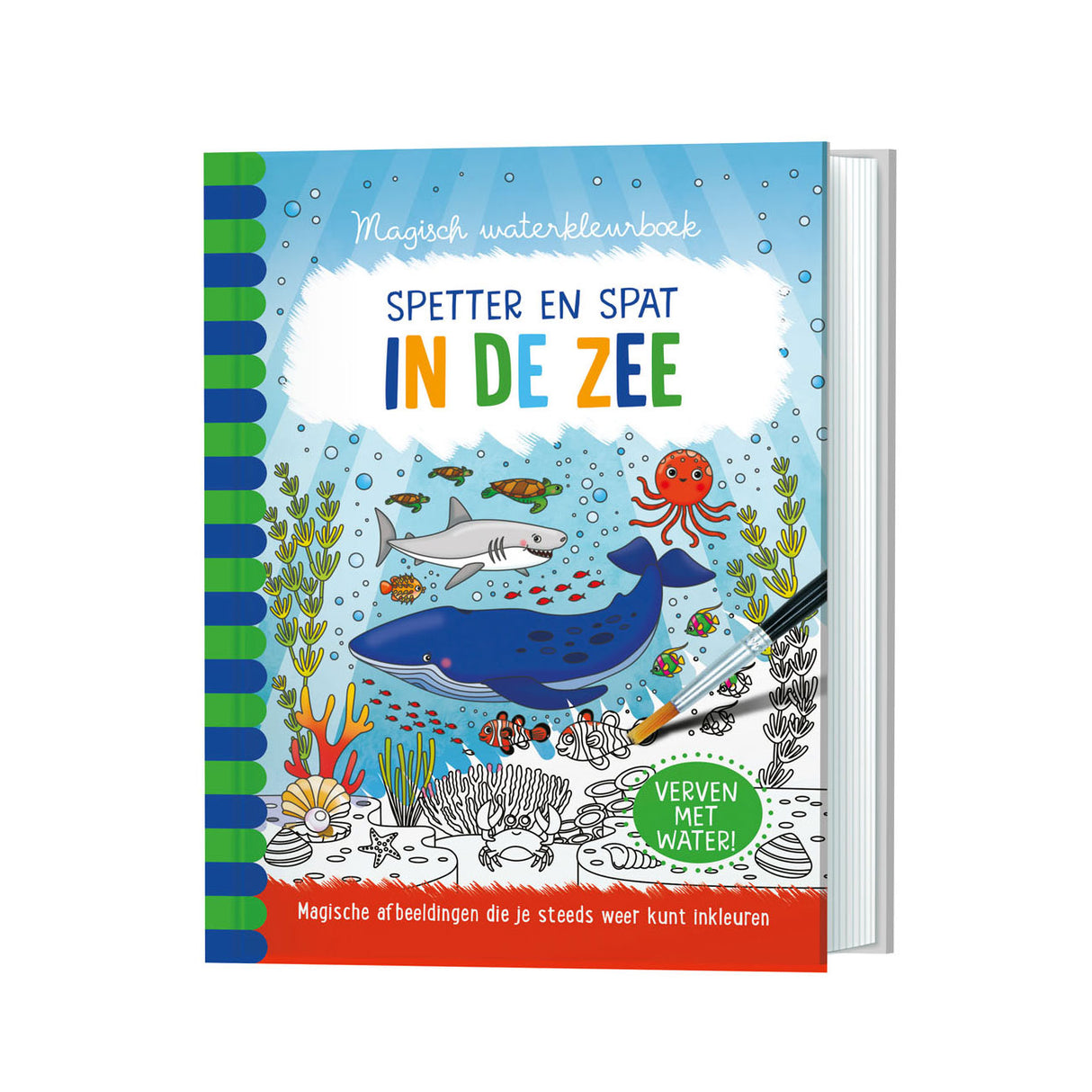 Libro de color de agua mágica en el mar