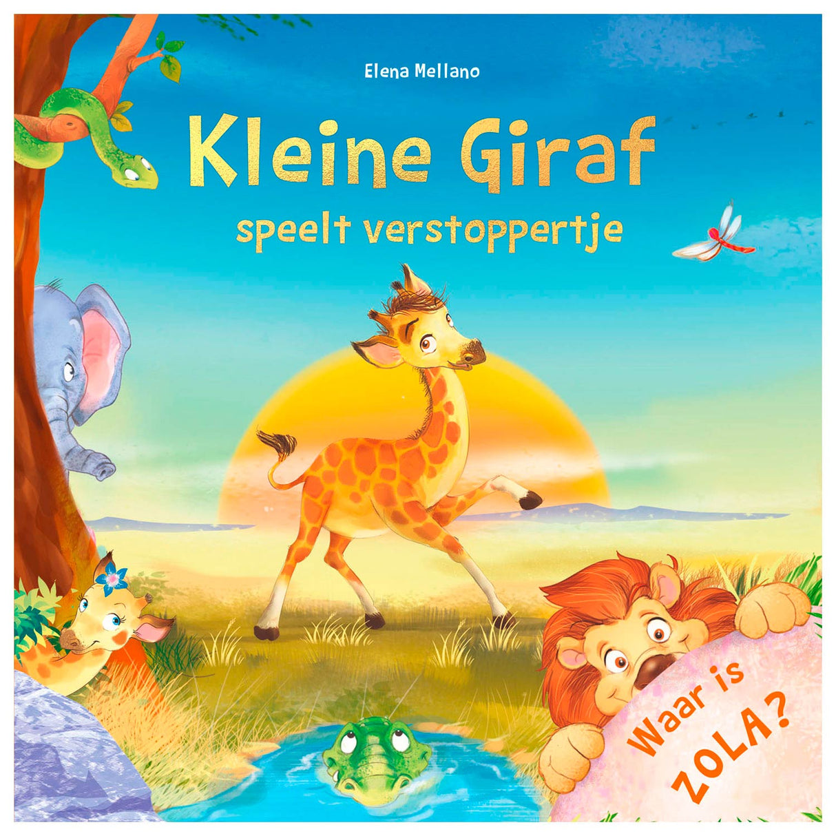 Rebo publishers kleine giraf speelt verstoppertje