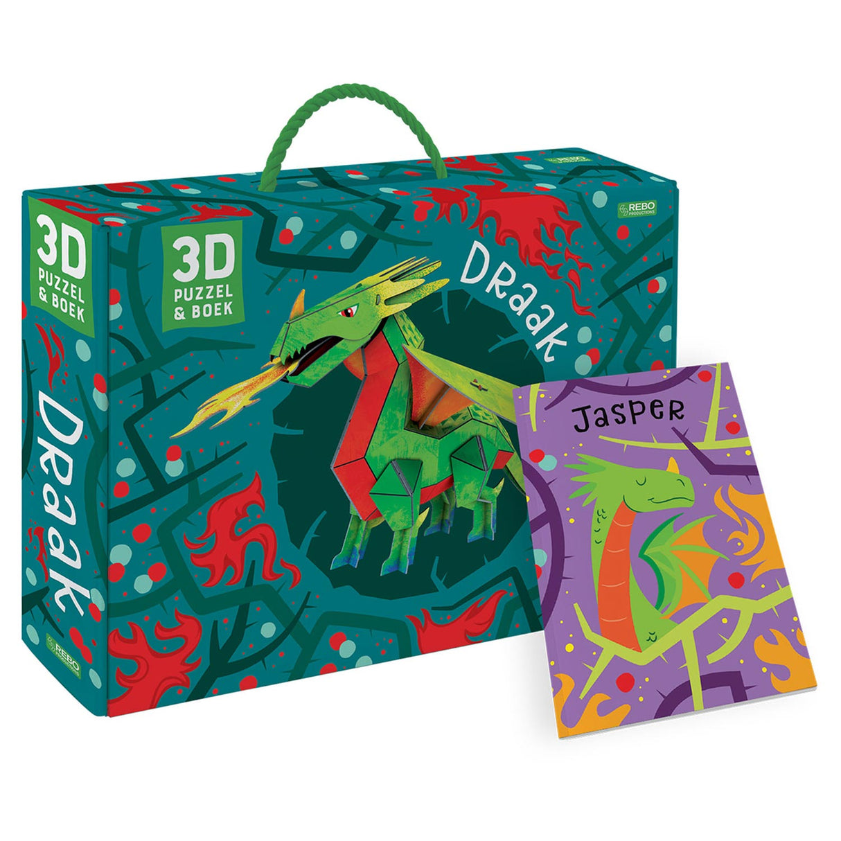 Rebo publishers boek + 3d model draak