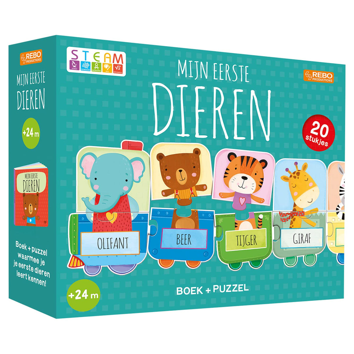 ReBo Publishers Book and Puzzle - Mine første dyr