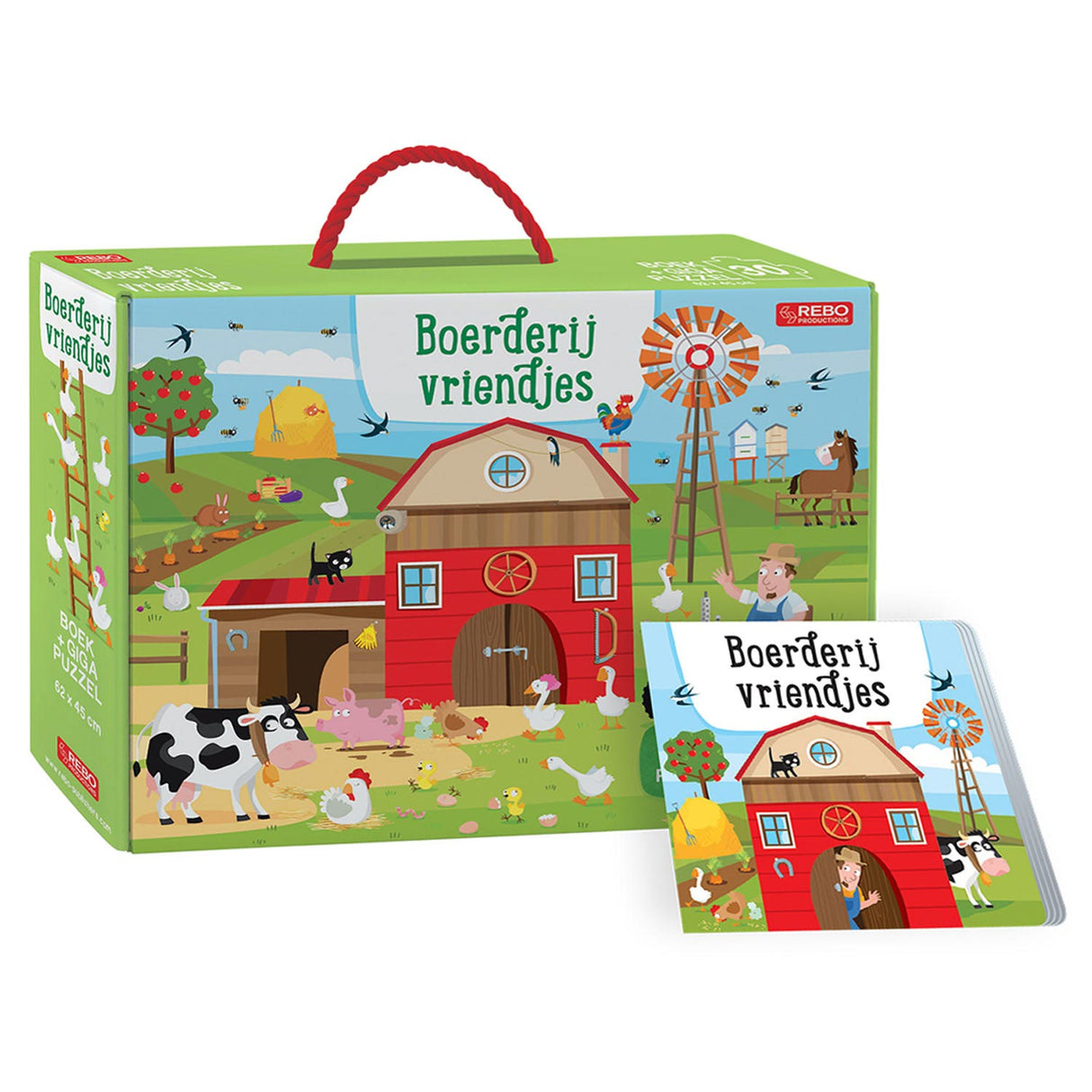 Rebo Publishers Libro y rompecabezas - Friends Farm