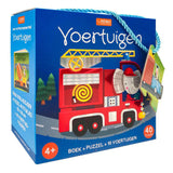 Rebo Publishers Book, Puzzle + 10 Figures - Vehicles