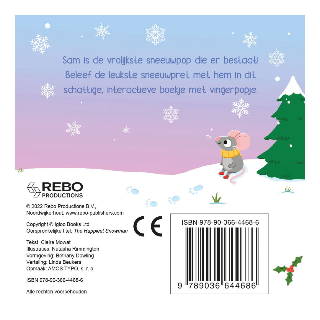 Rebo Publishers cheerful Snowman Fingerpbook