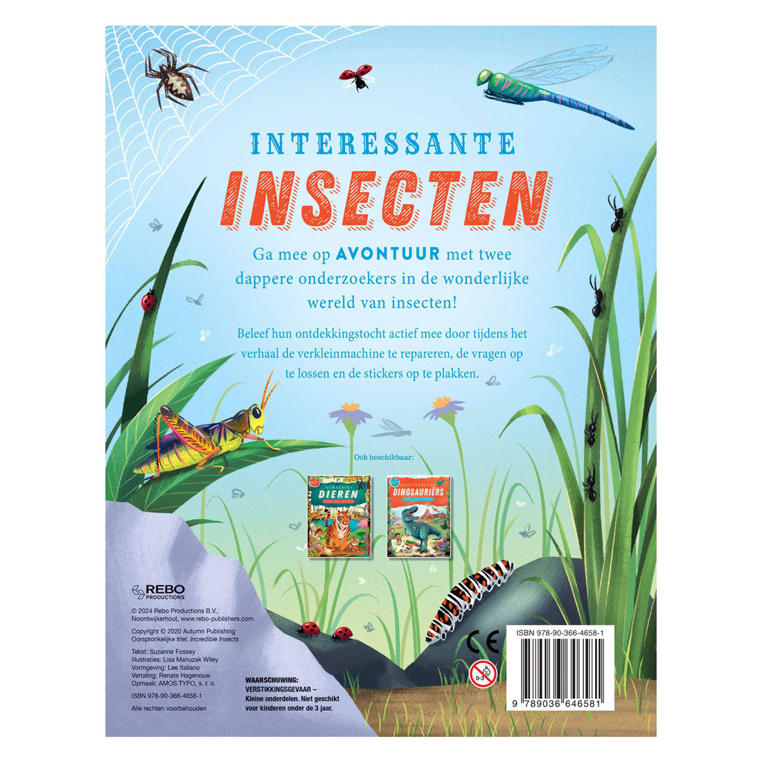 Rebo Publishers Interessante Insektenaufkleber neu