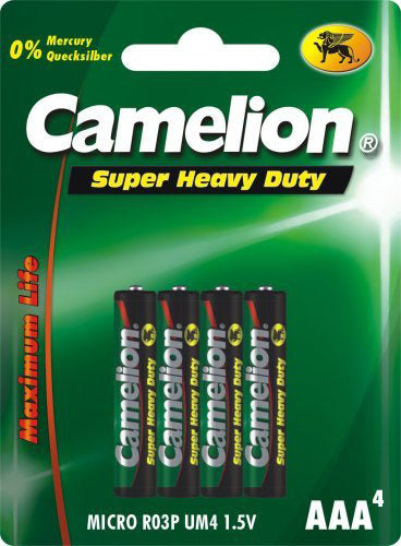 Baterías AAA de Camelion Zinc Carbon por 4 piezas