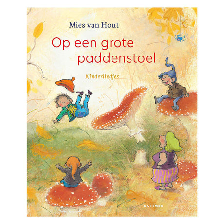 Gottmer uitgevers groep op een grote paddenstoel. kartonboekje.