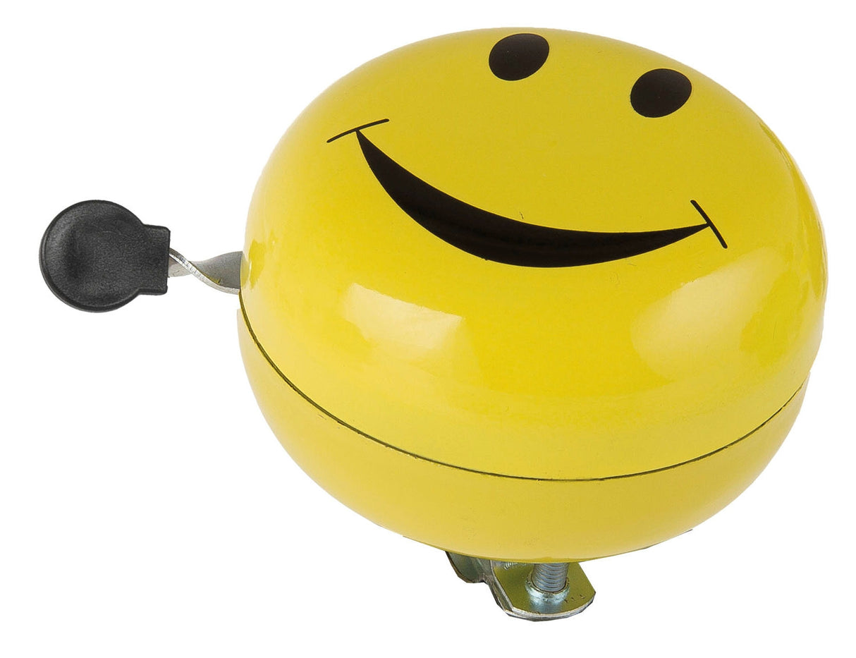 M-wave bicycle bell ding-dong Ø80mm smiley yellow