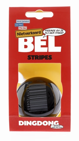 Nv ding dong bel 60mm stipes noir avec carte de code-barres