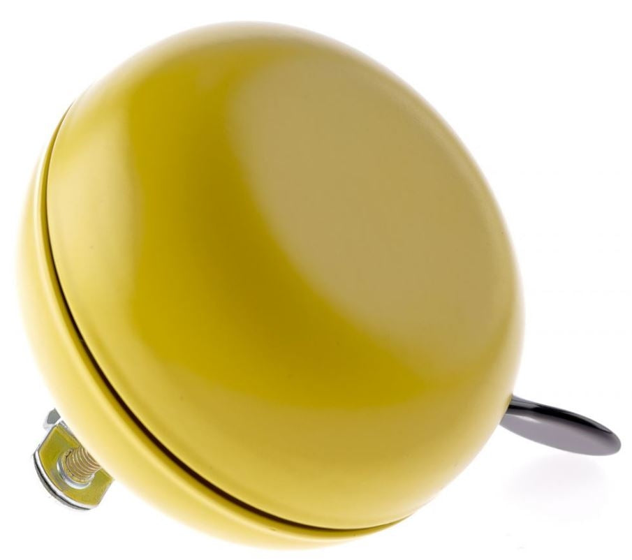 Bike bell ding-dong steel 80 mm yellow