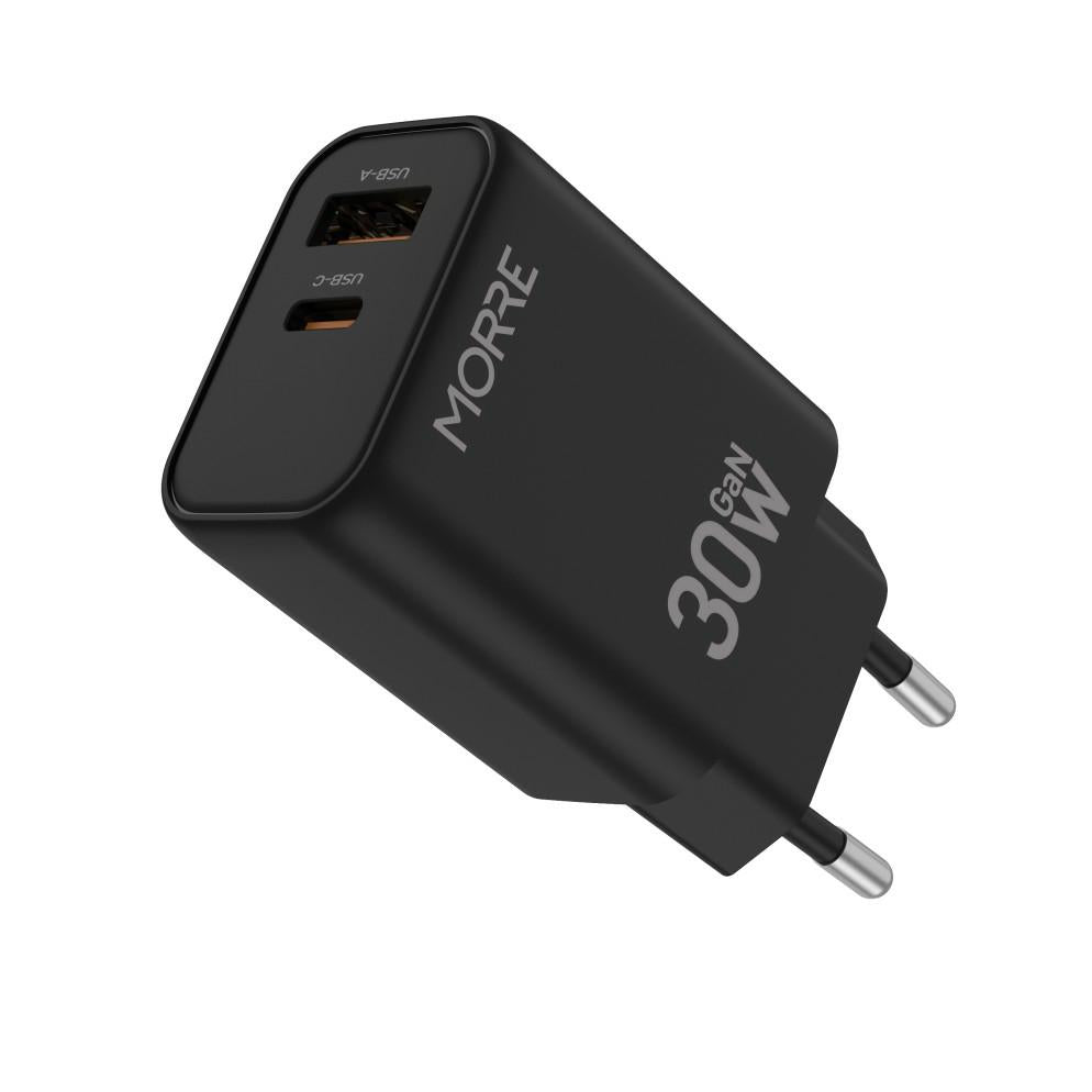 Morre usb usb-c lader 30w zwart
