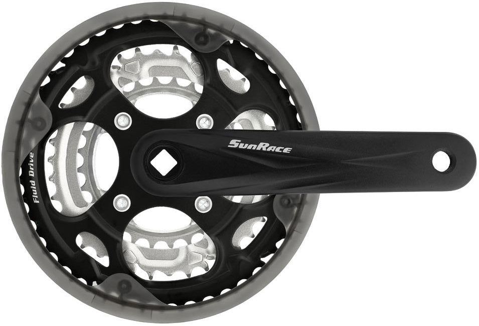 Sunrace - SunRace crankstel FCM300 -5mm 28-38-48 170mm m CG zw zi