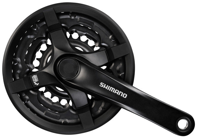 Shimano crankstel 6 7 8 speed tourney fc-ty501 met 170mm crankarm 48 x 38 x 28t - zwart (werkplaatsverpakking)