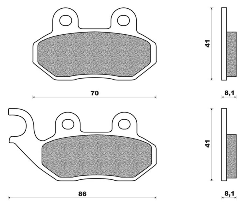 Newfren brake block set FD0219 Cello, Allo, Fidle, Jet, Orbit, Symphony TGB Tweet