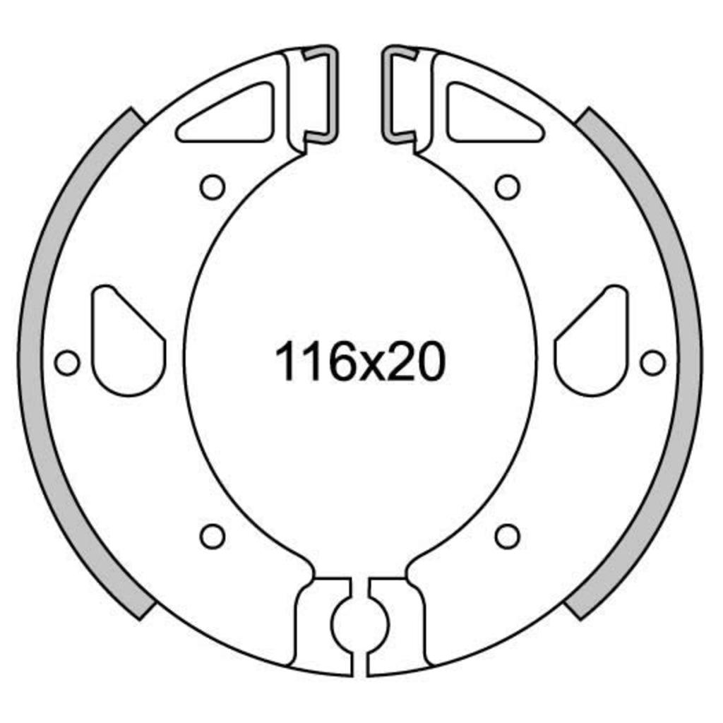 NOUVEAU SEGMENT DE FREINS GF0071 Florett-80 Back (1980->) 116 * 20 mm