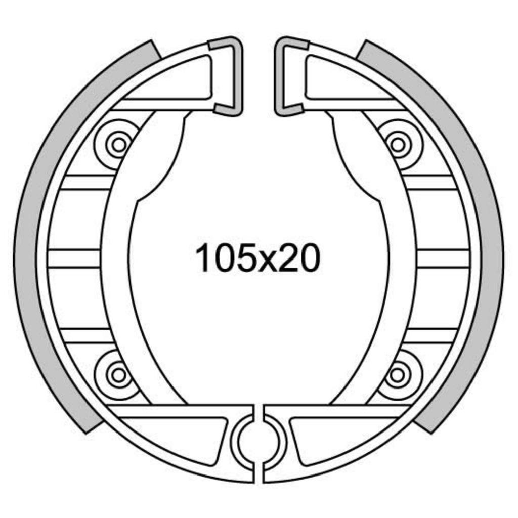 Segment du frein newfren GF0152 Ciao, Si Ø105 mm pour (roue coulée)